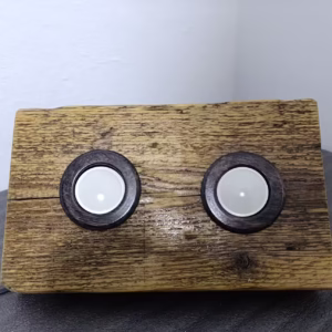 Lampă rustică din lemn "Scândurică luminoasă"