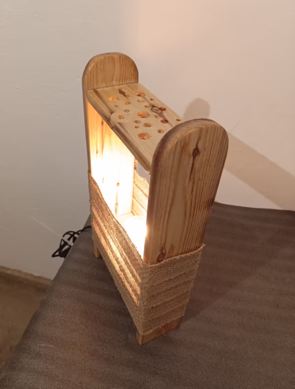 Lampă rustică din lemn "Sforicică" - imagine 4