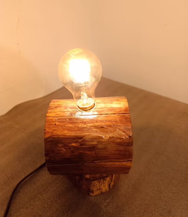 Lampă rustică din lemn "Simplu" - imagine 3