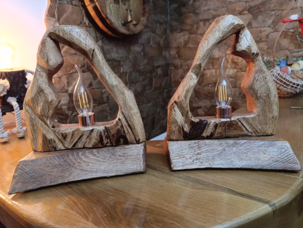 Lampă rustică din lemn "Lucia"