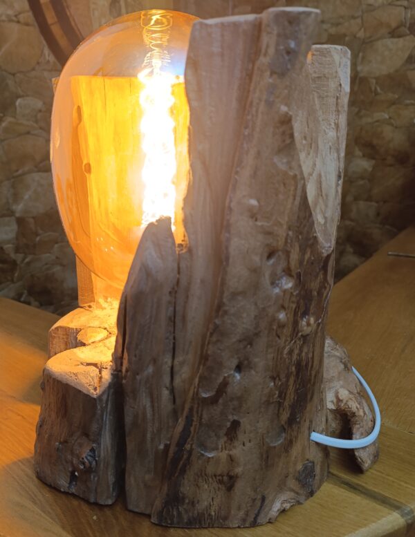 Lampă rustică din lemn-Uriașul - imagine 8